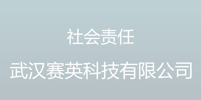 社会责任 - 武汉赛英科技有限公司